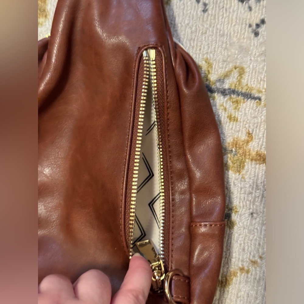 Aztec Sling Mini Backpack, Brown - image 4